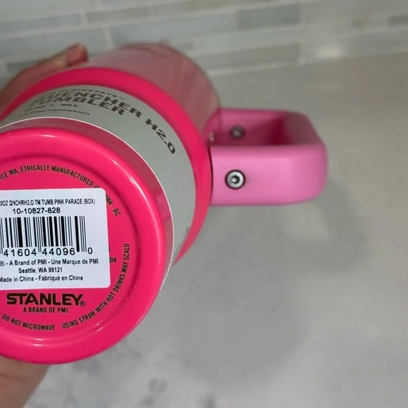 NEW Stanley Pink Parade 30oz Quencher 2.0 Tumbler woth Pink & Gold Boot